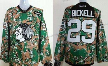 Herrar Chicago Blackhawks #29 Bryan Bickell 2014 Camo Tröjor