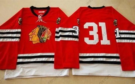 Herrar Chicago Blackhawks #31 Antti Raanta 1960-61 Röd Vintage Tröjor