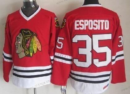 Herrar Chicago Blackhawks #35 Tony Esposito Röd Retro CCM Tröjor