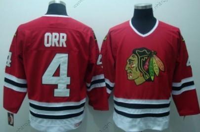 Herrar Chicago Blackhawks #4 Bobby Orr Röd Retro CCM Tröjor