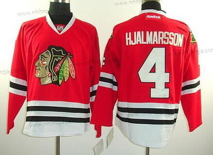 Herrar Chicago Blackhawks #4 Niklas Hjalmarsson Röd Tröjor