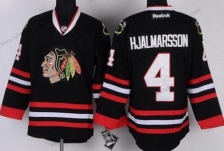 Herrar Chicago Blackhawks #4 Niklas Hjalmarsson Svart Tröjor