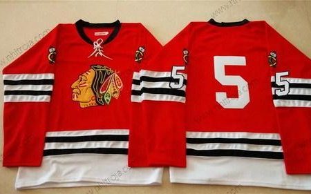 Herrar Chicago Blackhawks #5 David Rundblad 1960-61 Röd Vintage Tröjor