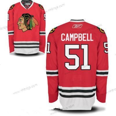 Herrar Chicago Blackhawks #51 Brian Campbell Röd Hockey Stitched NHL Hemma Tröjor