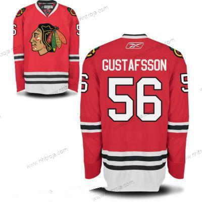 Herrar Chicago Blackhawks #56 Erik Gustafsson Röd Hockey Stitched NHL Hemma Tröjor