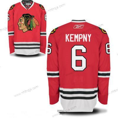 Herrar Chicago Blackhawks #6 Michal Kempny Röd Hockey Stitched NHL Hemma Tröjor