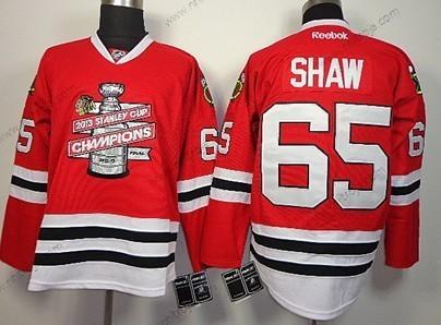 Herrar Chicago Blackhawks #65 Andrew Shaw 2013 Champions Commemorate Röd Tröjor