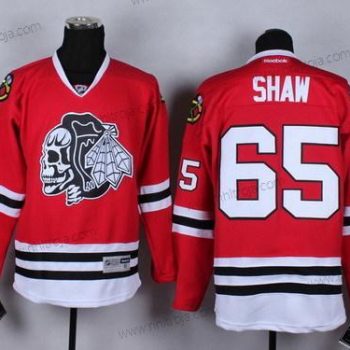 Herrar Chicago Blackhawks #65 Andrew Shaw Röd With Svart Skulls Tröjor