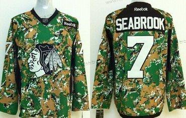 Herrar Chicago Blackhawks #7 Brent Seabrook 2014 Camo Tröjor