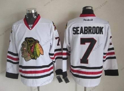 Herrar Chicago Blackhawks #7 Brent Seabrook Vit Tröjor