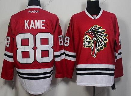 Herrar Chicago Blackhawks #88 Patrick Kane Röd The Indians Skulls Tröjor