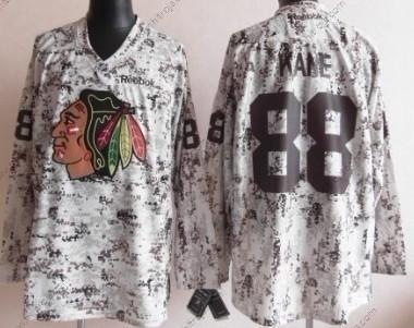 Herrar Chicago Blackhawks #88 Patrick Kane Vit Camo Tröjor