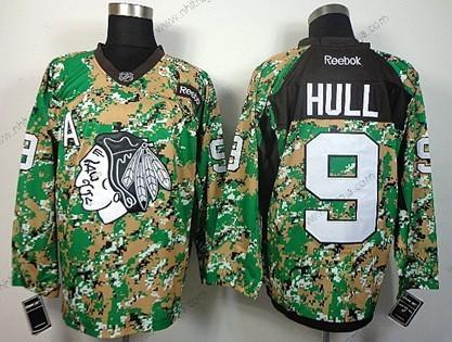 Herrar Chicago Blackhawks #9 Bobby Hull 2014 Camo Tröjor