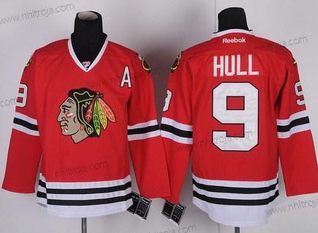 Herrar Chicago Blackhawks #9 Bobby Hull Röd Tröjor