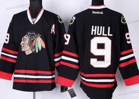 Herrar Chicago Blackhawks #9 Bobby Hull Svart Tröjor