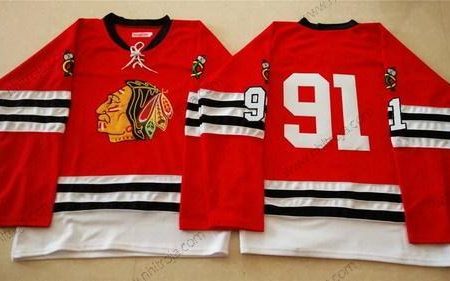 Herrar Chicago Blackhawks #91 Brad Richards 1960-61 Röd Vintage Tröjor