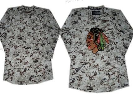 Herrar Chicago Blackhawks Blank Vit Camo Tröjor