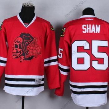 Herrar Chicago Blackhawks Röd #65 Andrew Shaw With Skulls Tröjor