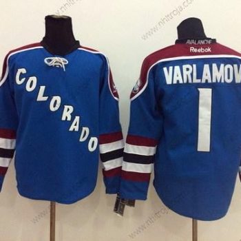 Herrar Colorado Avalanche #1 Semyon Varlamov Blå Tredje tröjan Tröjor