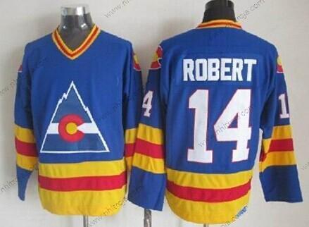 Herrar Colorado Avalanche #14 Joe Robert Blå Retro CCM Tröjor