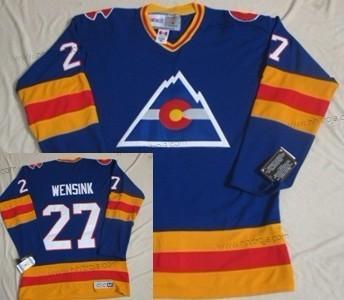 Herrar Colorado Avalanche #27 John Wensink Blå Retro CCM Tröjor