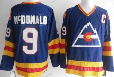 Herrar Colorado Avalanche #9 Joey Macdonald Blå Retro CCM Tröjor