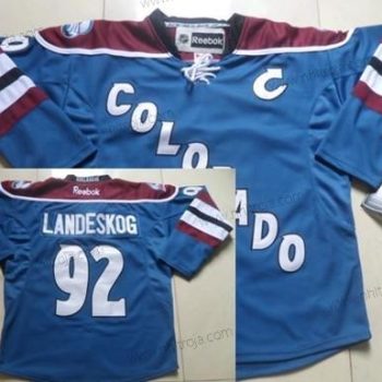 Herrar Colorado Avalanche #92 Gabriel Landeskog Blå Tredje tröjan Tröjor