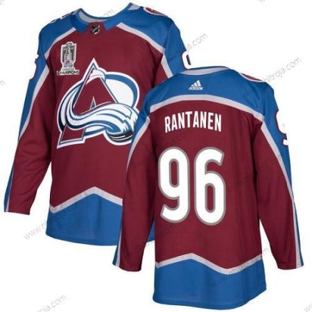 Herrar Colorado Avalanche #96 Mikko Rantanen 2022 Röd Blå Stanley Cup Champions Patch Stitched Tröjor