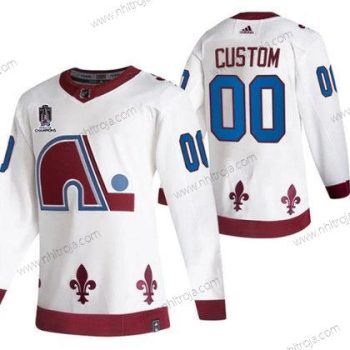 Herrar Colorado Avalanche Skräddarsydda Avtive Player 2022 Vit Stanley Cup Champions Patch Stitched Tröjor