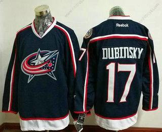 Herrar Columbus Blue Jackets #17 Brandon Dubinsky Marin Blå Stitched NHL Reebok Hockey Hemma Tröjor