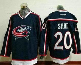 Herrar Columbus Blue Jackets #20 Brandon Saad Marin Blå Stitched NHL Reebok Hockey Hemma Tröjor