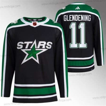 Herrar Dallas Stars #11 Luke Glendening Svart 2022-23 Omvänd Retro Stitched Tröjor