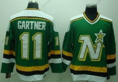 Herrar Dallas Stars #11 Mike Gartner Grön Retro CCM Tröjor