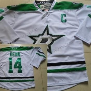 Herrar Dallas Stars #14 Jamie Benn 2013 Vit Tröjor