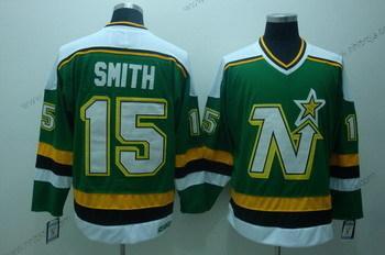 Herrar Dallas Stars #15 Bobby Smith Grön Retro CCM Tröjor