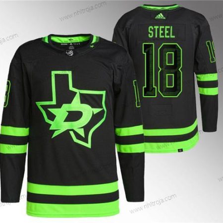 Herrar Dallas Stars #18 Sam Steel Svart Stitched Tröjor