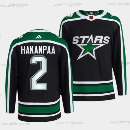 Herrar Dallas Stars #2 Jani Hakanpaa 2022 Svart Omvänd Retro 2.0 Stitched Tröjor