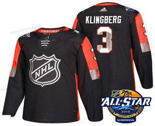 Herrar Dallas Stars #3 John Klingberg Svart 2018 NHL All-Star Stitched Ice Hockey Tröjor