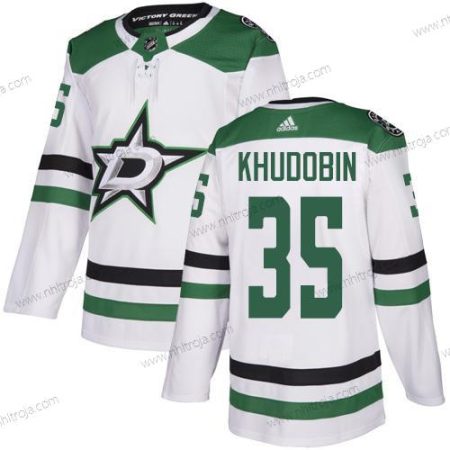 Herrar Dallas Stars #35 Anton Khudobin Vit Stitched NHL Tröjor