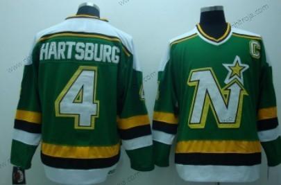 Herrar Dallas Stars #4 Craig Hartsburg Grön Retro CCM Tröjor