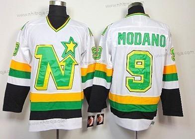 Herrar Dallas Stars #9 Mike Modano Vit Retro CCM Tröjor