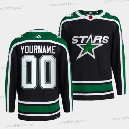 Herrar Dallas Stars Skräddarsydda Active Player 2022 Svart Omvänd Retro 2.0 Stitched Tröjor