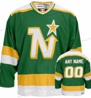 Herrar Dallas Stars Skräddarsydda Grön Retro Tröjor