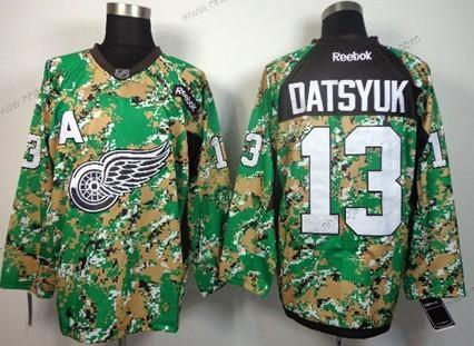 Herrar Detroit Red Wings #13 Pavel Datsyuk 2014 Camo Tröjor