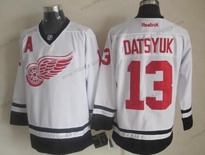 Herrar Detroit Red Wings #13 Pavel Datsyuk 2014 Vit Tröjor