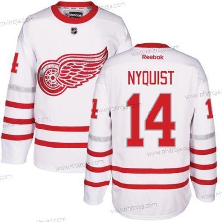 Herrar Detroit Red Wings #14 Gustav Nyquist Vit Centennial Klassisk Stitched NHL Tröjor