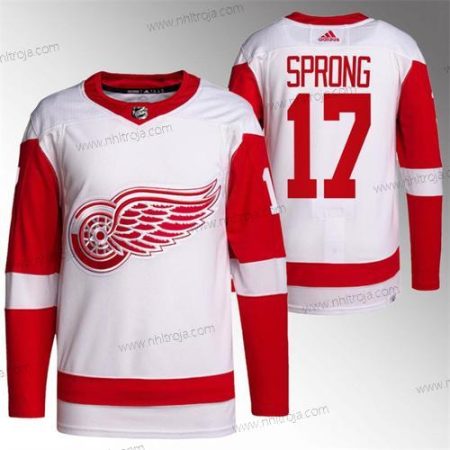 Herrar Detroit Red Wings #17 Daniel Sprong Vit Stitched Tröjor