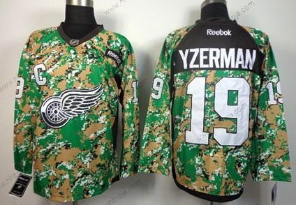 Herrar Detroit Red Wings #19 Steve Yzerman 2014 Camo Tröjor