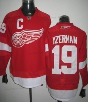 Herrar Detroit Red Wings #19 Steve Yzerman Röd Tröjor