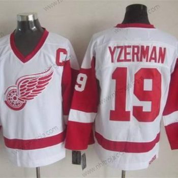 Herrar Detroit Red Wings #19 Steve Yzerman Vit CCM Vintage Tröjor